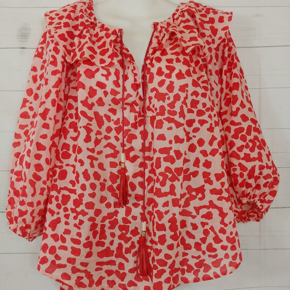 Diane Von Furstenberg DVF Keoni Blouse Sz 14